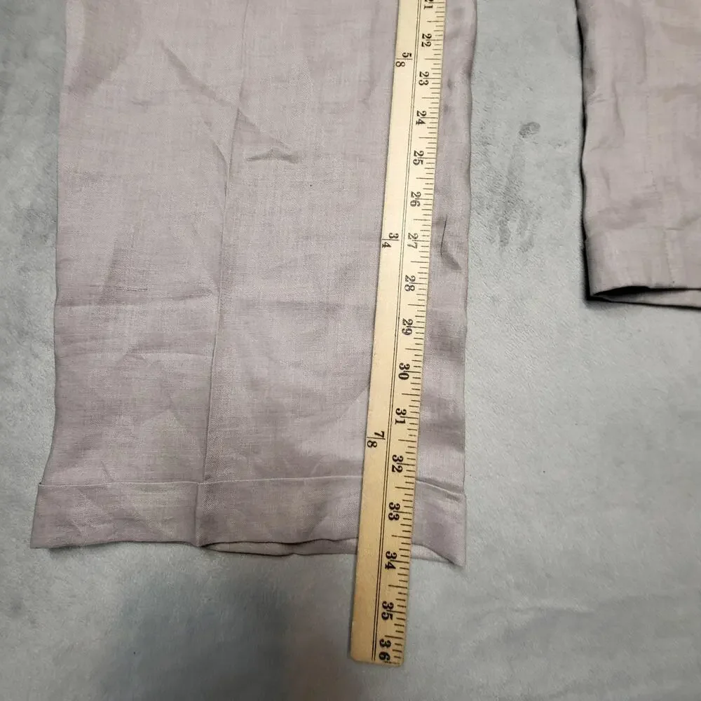 Jordan Craig Pants Mens 36x34 Beige Linen Dress Pleated Lightweight Breathable